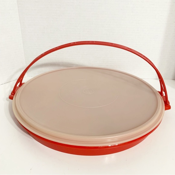 Vintage Tupperware 6 Sections Divided Party Susan Serving Relish Carrier Handle - Picture 5 of 13